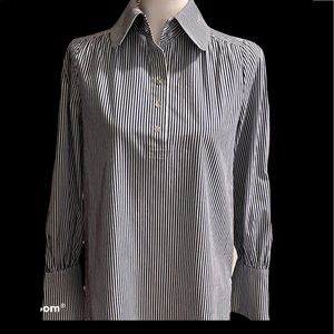 Charles Nolan New York Striped High/Low Shirt-6